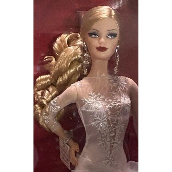2008 Holiday Barbie - 20th Anniversary Special Edition NIB White Silver Dress - Picture 3 of 10